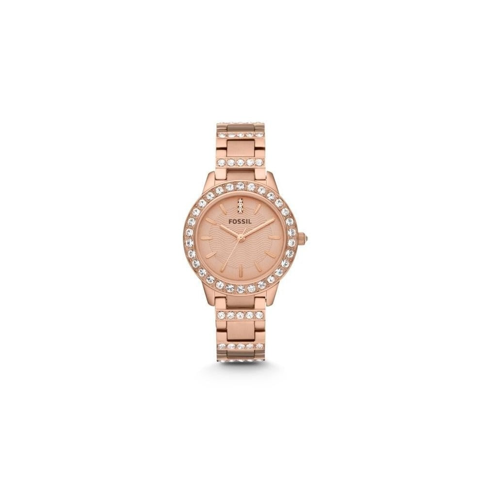 JESSE ROSE GOLD STAINLESS STEEL LADIES BRACELET WATCH WITH ZIRCONIA EMBELLISHMENT