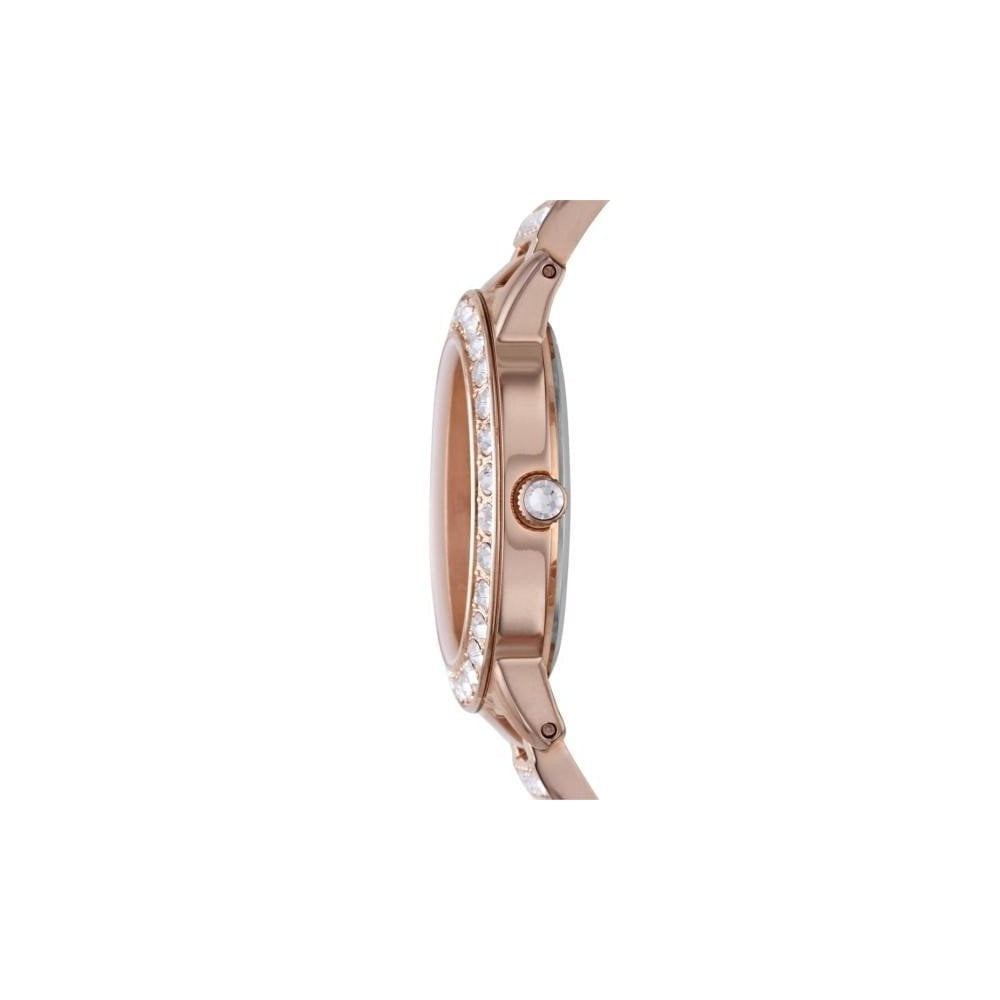 JESSE ROSE GOLD STAINLESS STEEL LADIES BRACELET WATCH WITH ZIRCONIA EMBELLISHMENT