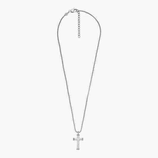 FOSSIL STAINLESS STEEL CROSS PENDANT