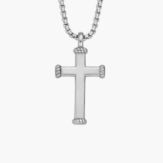 FOSSIL STAINLESS STEEL CROSS PENDANT