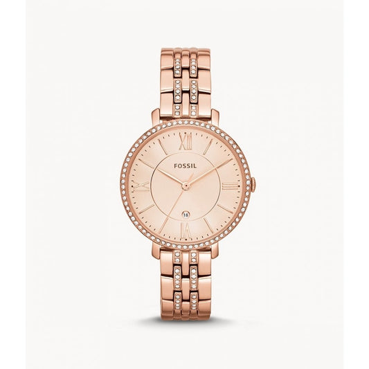 Jacqueline Rose-Tone Stainless Steel Watch