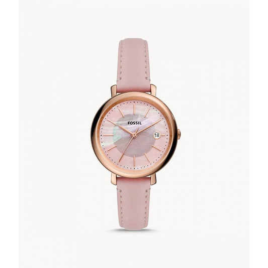 Jacqueline Solar-Powered Pink Eco Leather Watch