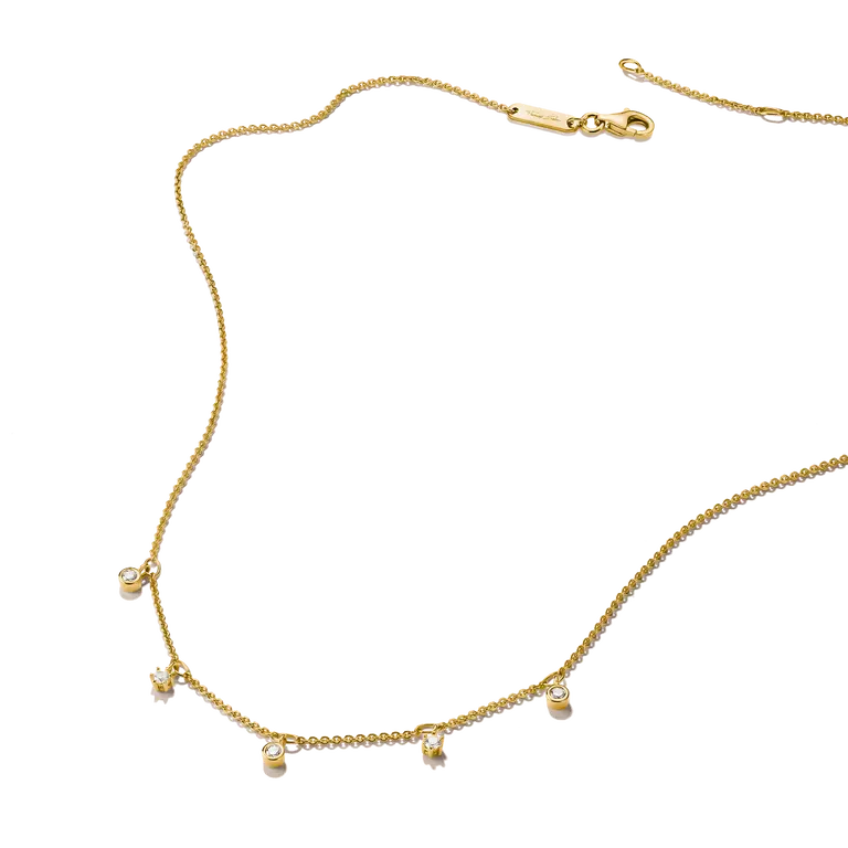 Thomas Sabo 18ct Gold on Silver White Zirconia Necklace