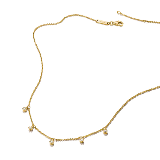 Thomas Sabo 18ct Gold on Silver White Zirconia Necklace