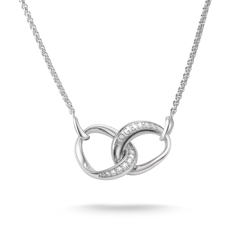 Thomas Sabo 'Together' Intertwined Rings Pendant with White Zirconia
