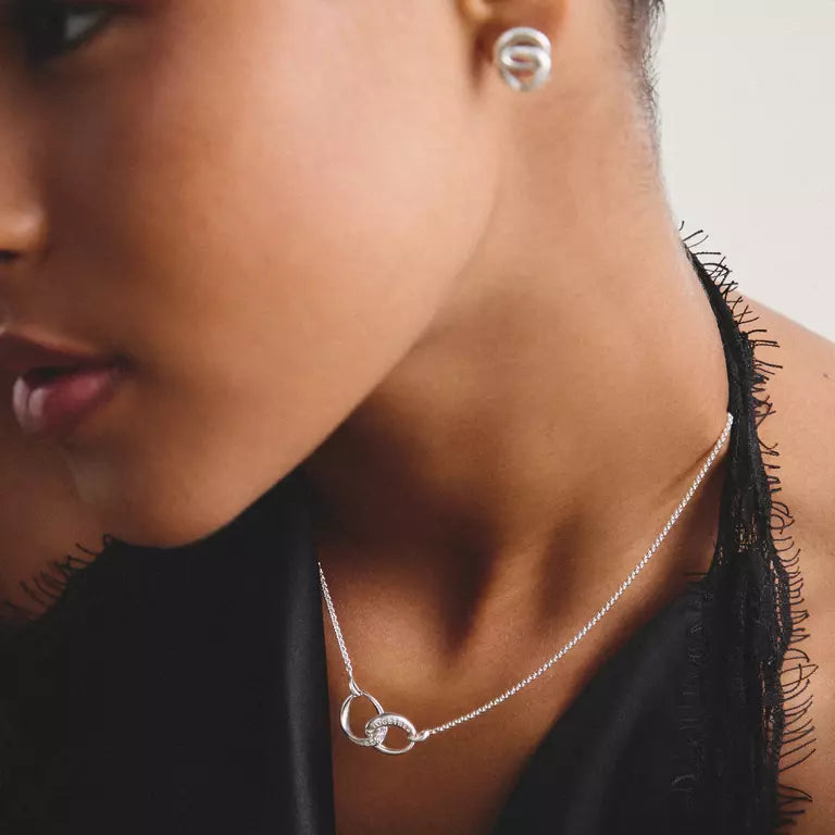 Thomas Sabo 'Together' Intertwined Rings Pendant with White Zirconia