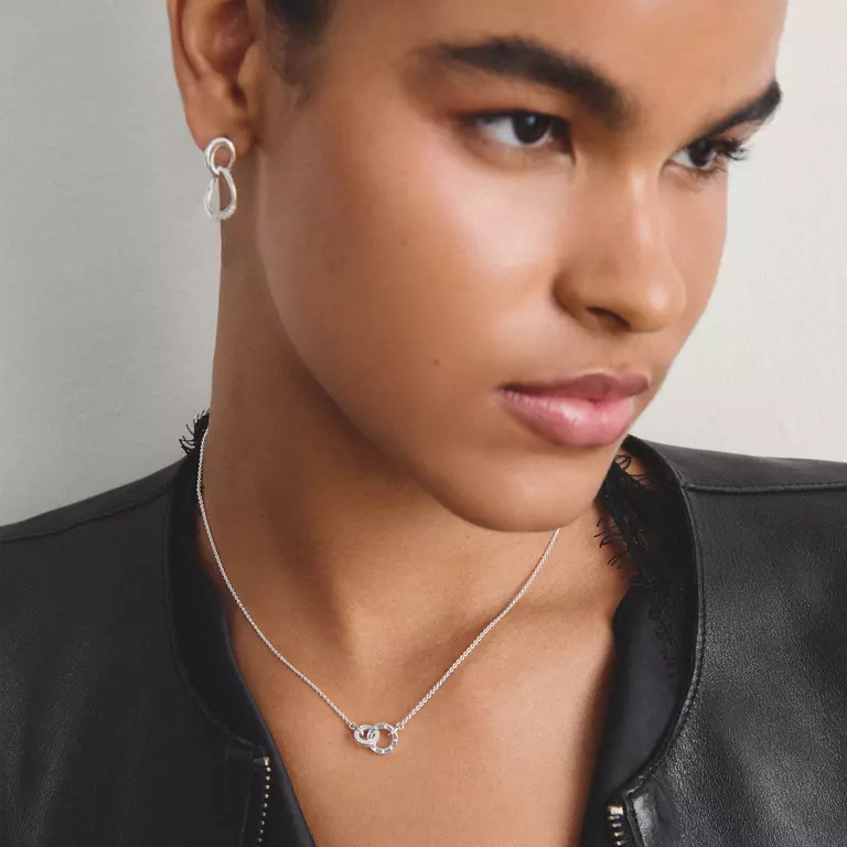 Thomas Sabo 'Together' Intertwined Rings Pendant with White Zirconia