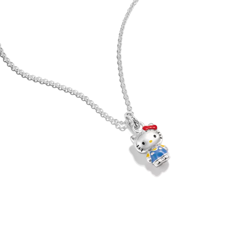 Thomas Sabo Blue Hello Kitty Necklace with Red Bow