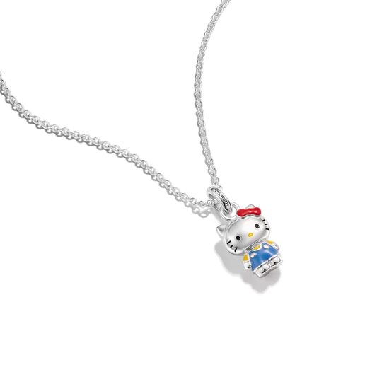 Thomas Sabo Blue Hello Kitty Necklace with Red Bow