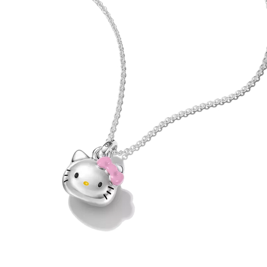 Thomas Sabo Hello Kitty Necklace with Pink Bow