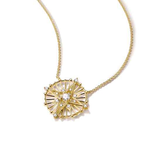 Thomas Sabo 18ct Gold on Silver Talisman Necklace with White Zirconia