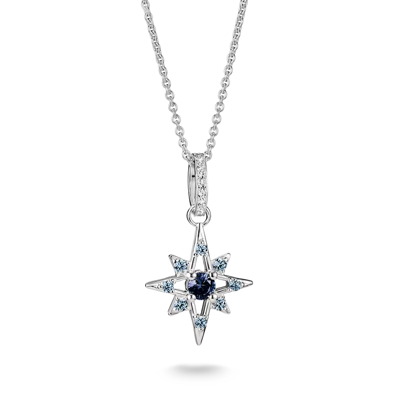 Thomas Sabo Star Necklace with Blue Zirconia