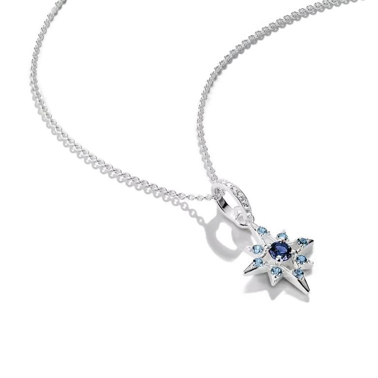 Thomas Sabo Star Necklace with Blue Zirconia