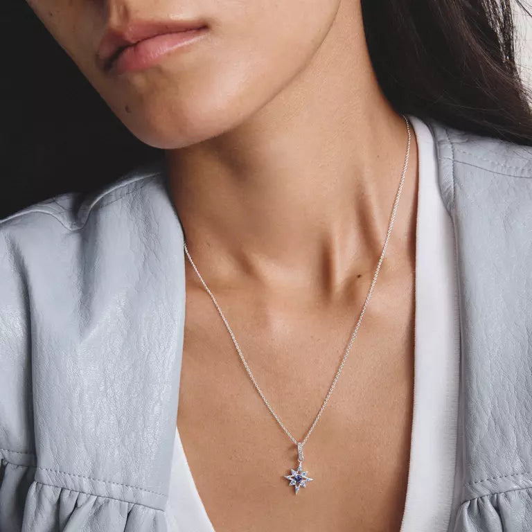 Thomas Sabo Star Necklace with Blue Zirconia