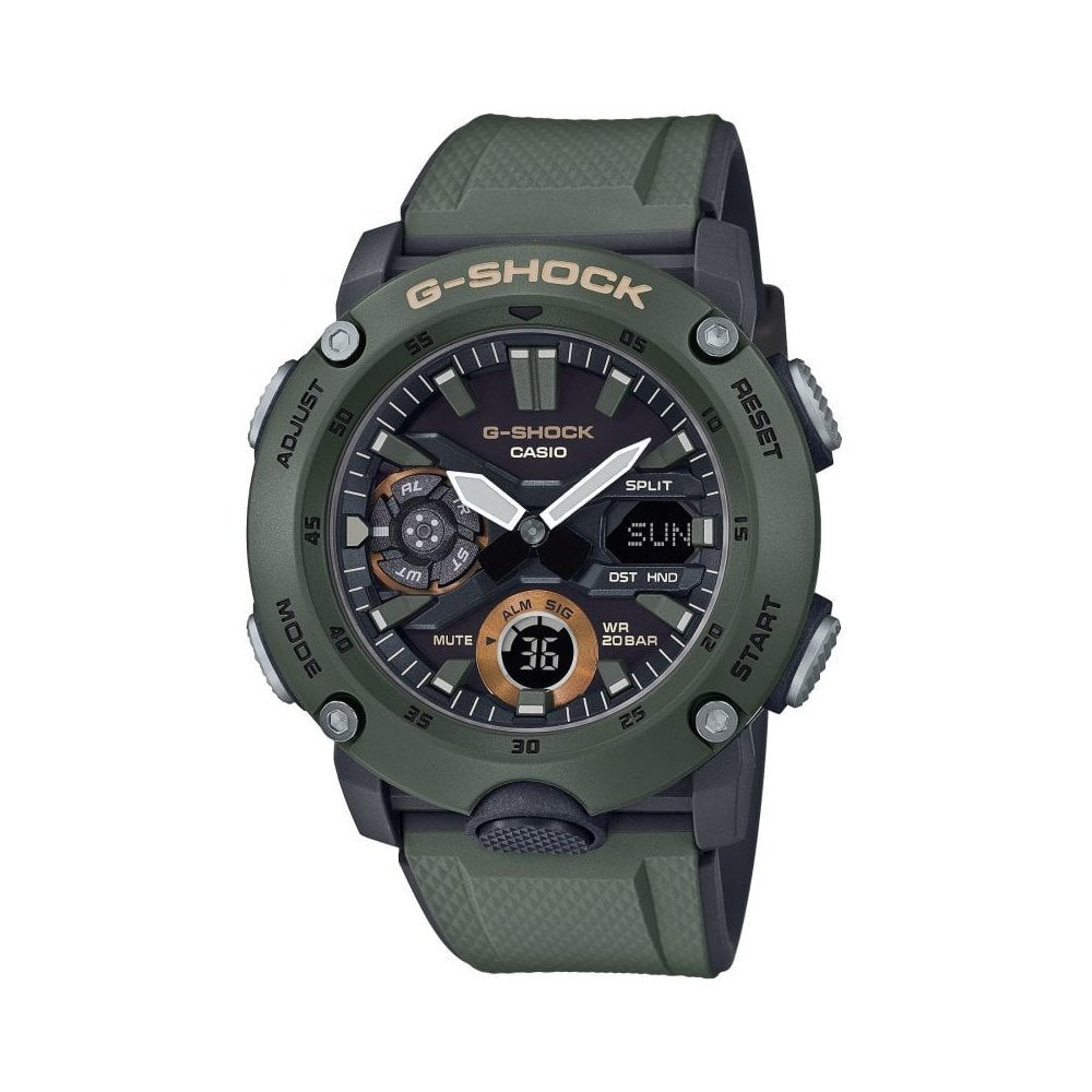 KHAKI GREEN LIGHTWEIGHT G-SHOCK ANALOGUE & DIGITAL WATCH