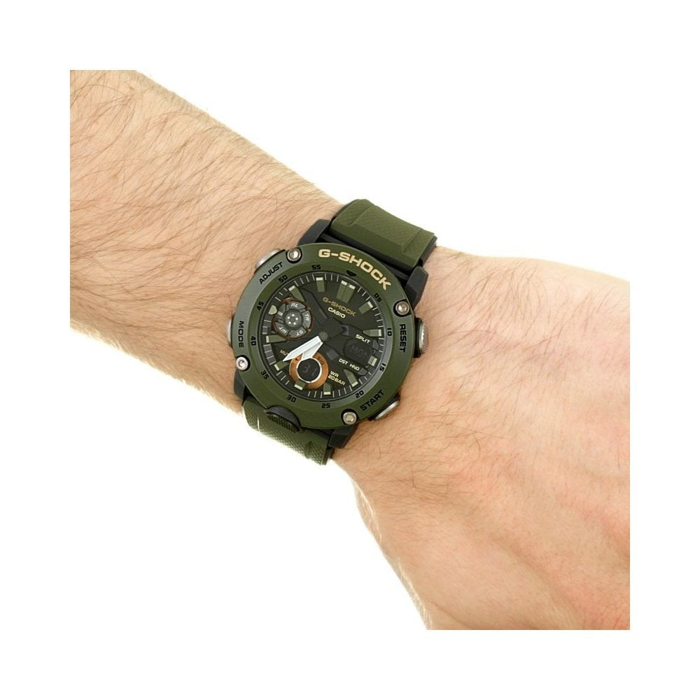 KHAKI GREEN LIGHTWEIGHT G-SHOCK ANALOGUE & DIGITAL WATCH