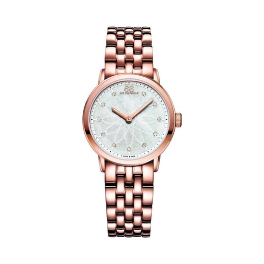LADIES 88 RUE DU RHONE DOUBLE 8 ORIGIN 29MM ROSE GOLD STAINLESS STEEL DIAMOND BRACELET WATCH