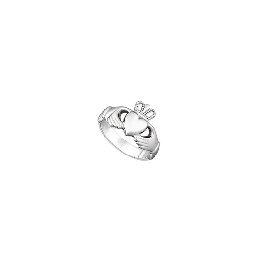  LADIES HEAVY STERLING SILVER CLADDAGH RING