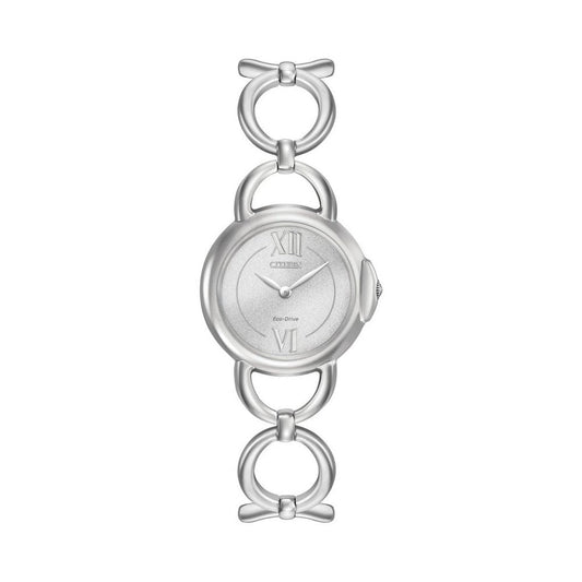 LADIES JOLIE SILVER DIAL WITH STAINLESS STEEL BRACELET ECO-DRIVE WATCH