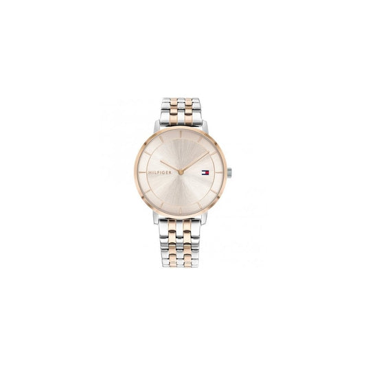 LADIES TEA ROUND ANALOGUE TWO TONE BRACELET WATCH