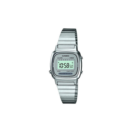 LADIES VINTAGE STAINLESS STEEL DIGITAL BRACELET WATCH