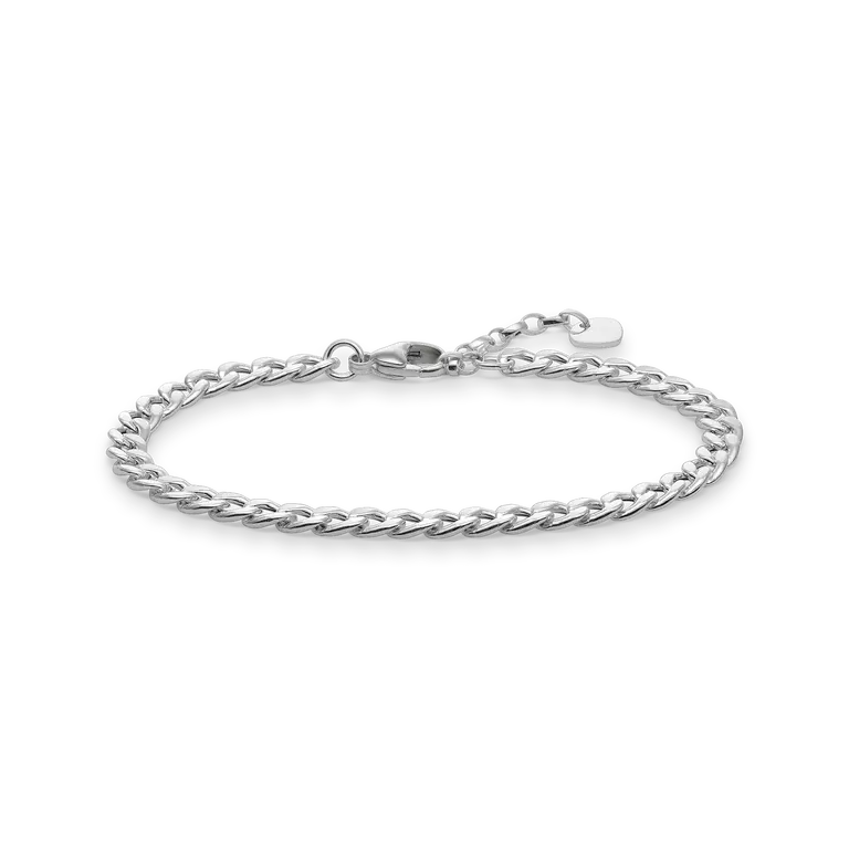 Thomas Sabo Sterling Silver Flat Curb Bracelet