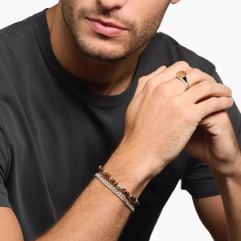 Thomas Sabo Sterling Silver Flat Curb Bracelet