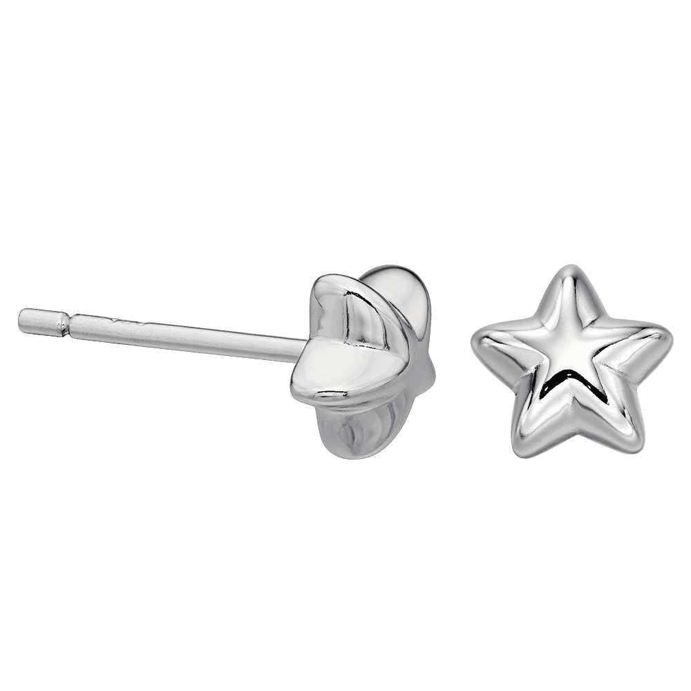 LITTLE STAR ELLE STERLING SILVER STAR STUD EARRINGS