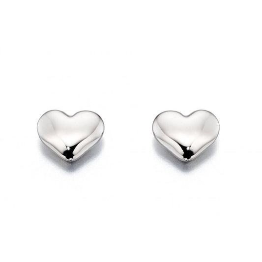 LITTLE STAR PHOEBE STERLING SILVER HEART STUD EARRINGS