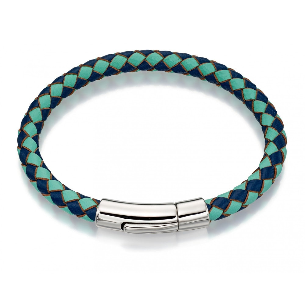 LITTLE STAR STERLING SILVER AND LEATHER LUCA BRACELET