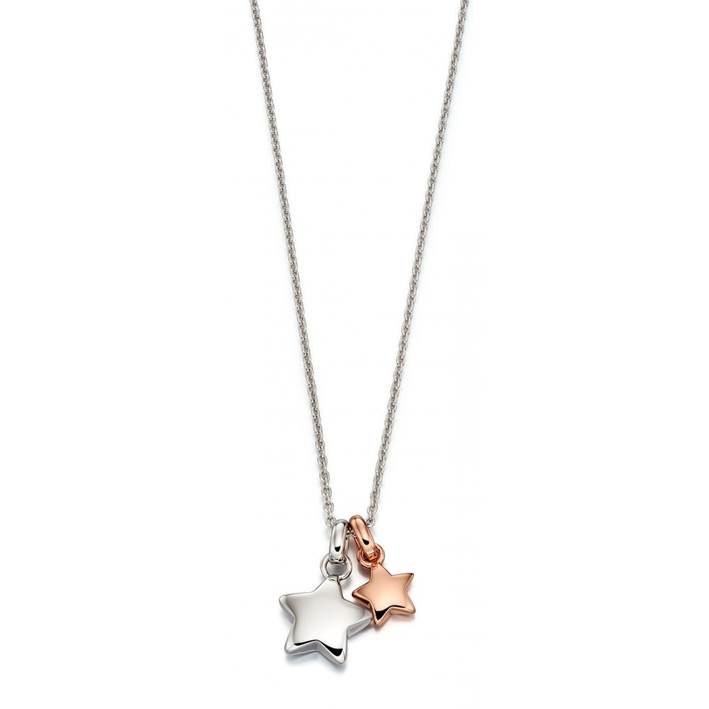 LITTLE STAR SUKI STERLING SILVER DOUBLE STAR NECKLACE