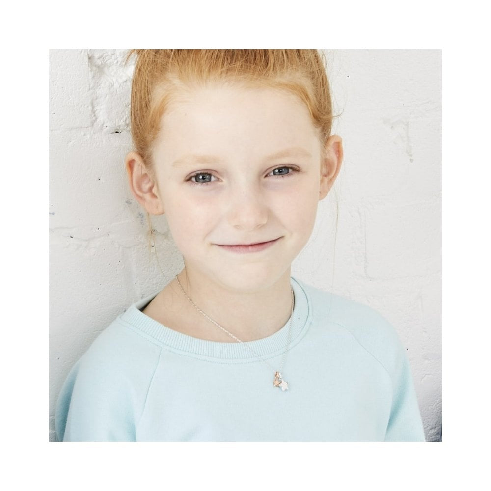 LITTLE STAR SUKI STERLING SILVER DOUBLE STAR NECKLACE