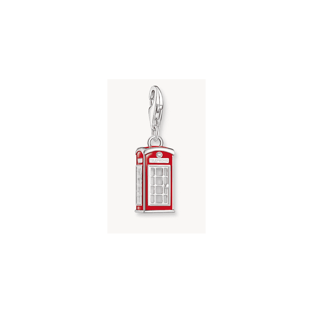 LONDON telephone box with red cold enamel