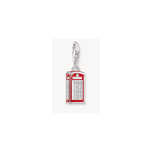 LONDON telephone box with red cold enamel