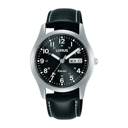 LORUS GENTS BLACK STRAP WATCH 