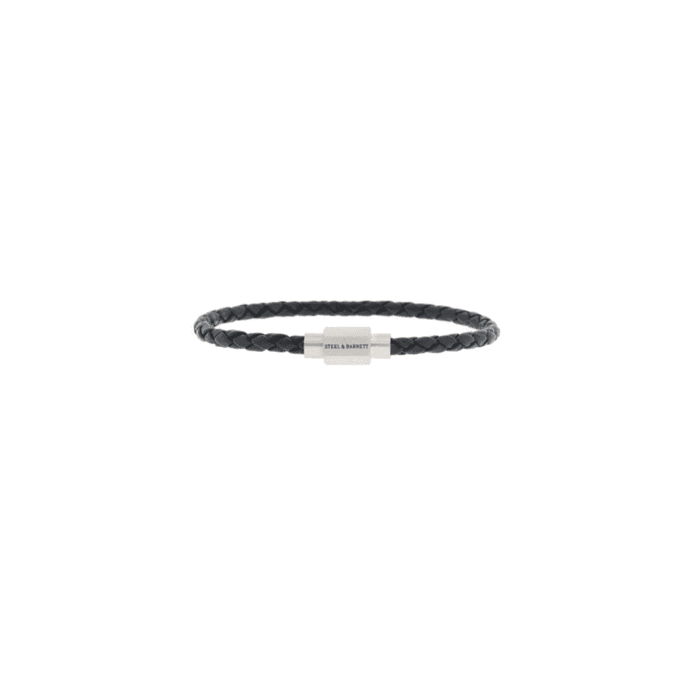 LUKE LANDON BLACK LEATHER BRACELET