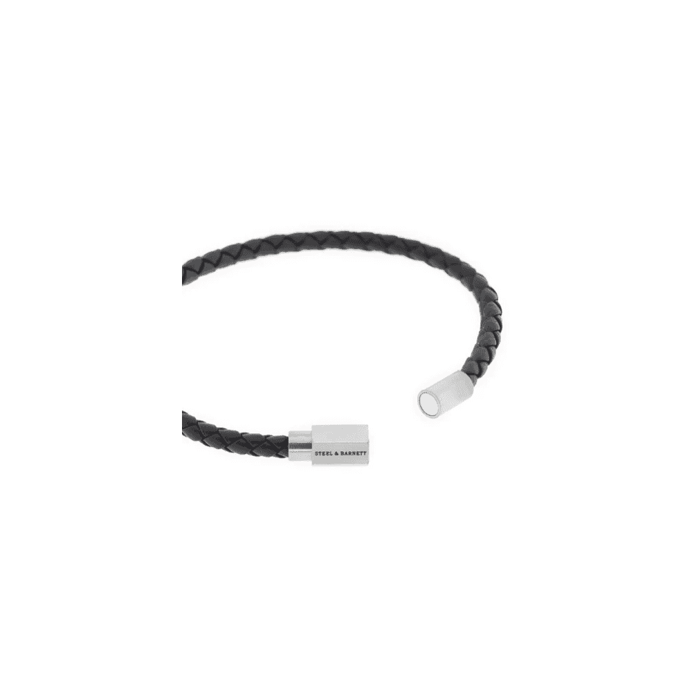 LUKE LANDON BLACK LEATHER BRACELET