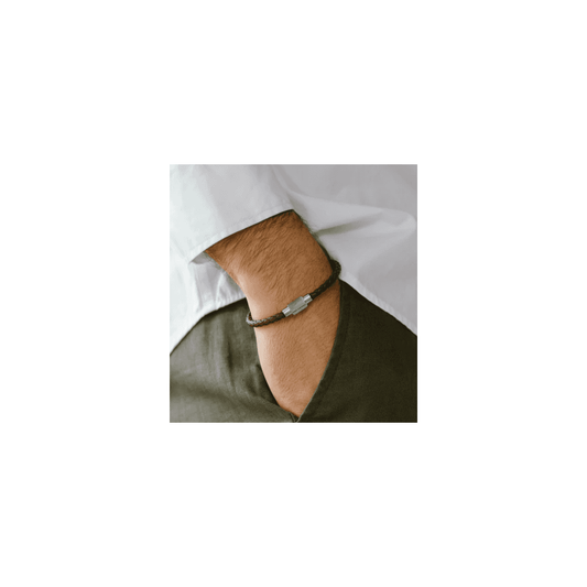 LUKE LANDON BROWN LEATHER BRACELET