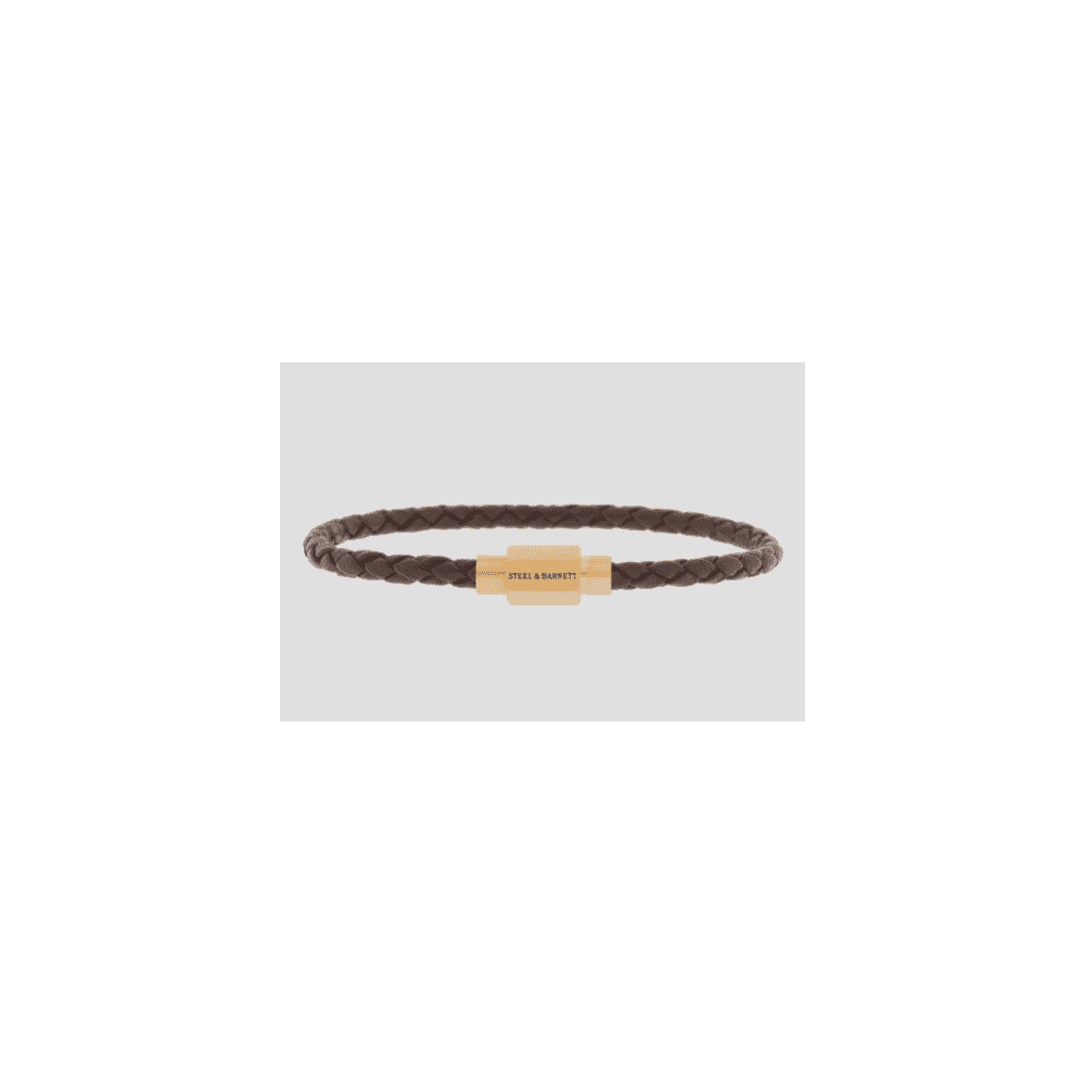 LUKE LANDON LIGHT BROWN LEATHER BRACELET