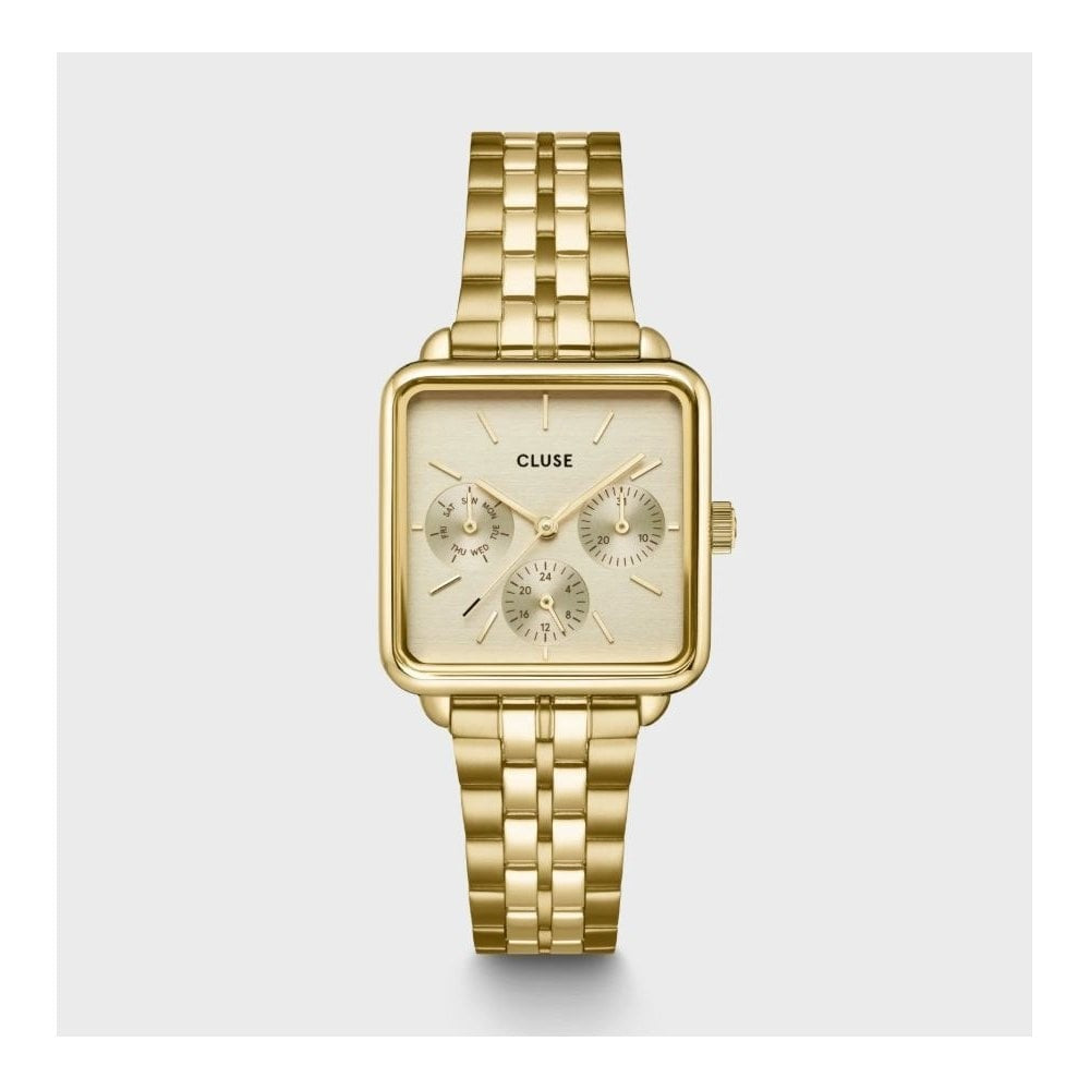 La Tétragone Chronograph, Gold Dial, Ladies Gold Stainless Steel Watch