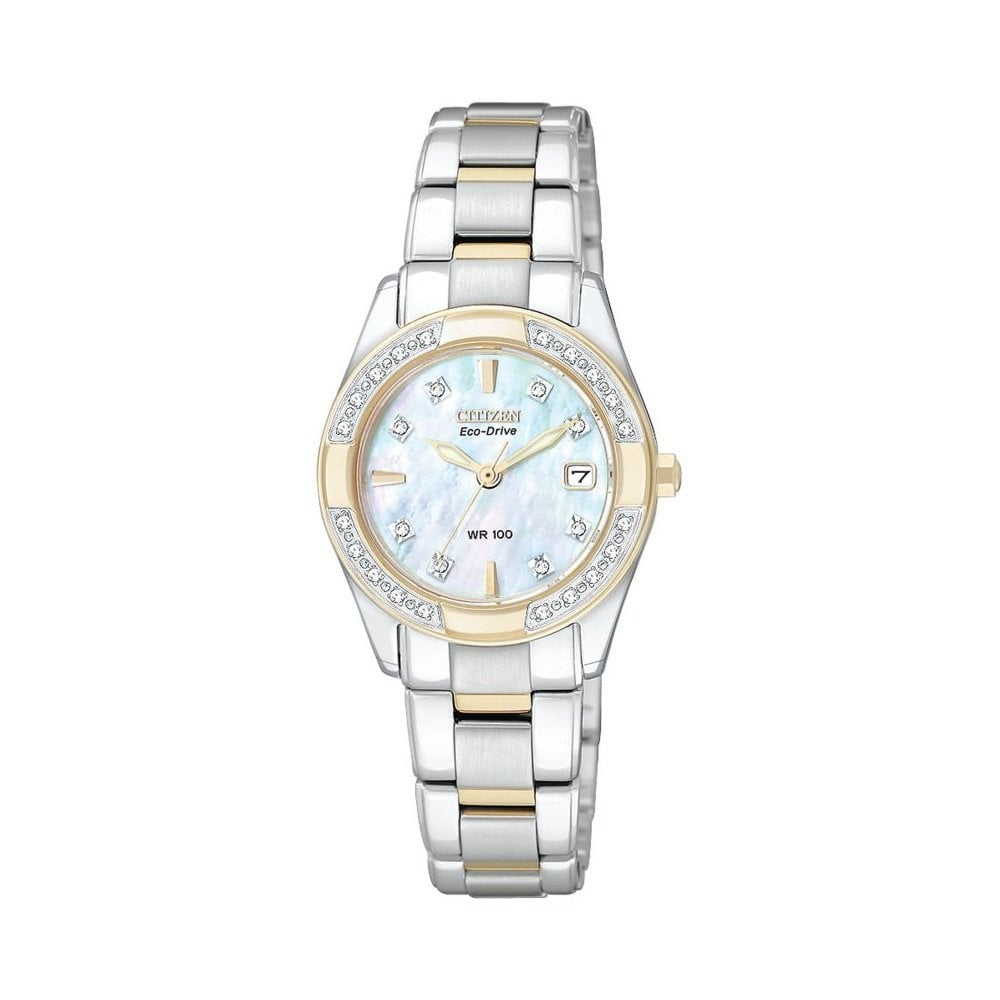 Ladies Citizen Eco-drive Regent Two-tone steel/gold plate Watch