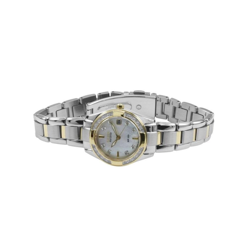 Ladies Citizen Eco-drive Regent Two-tone steel/gold plate Watch