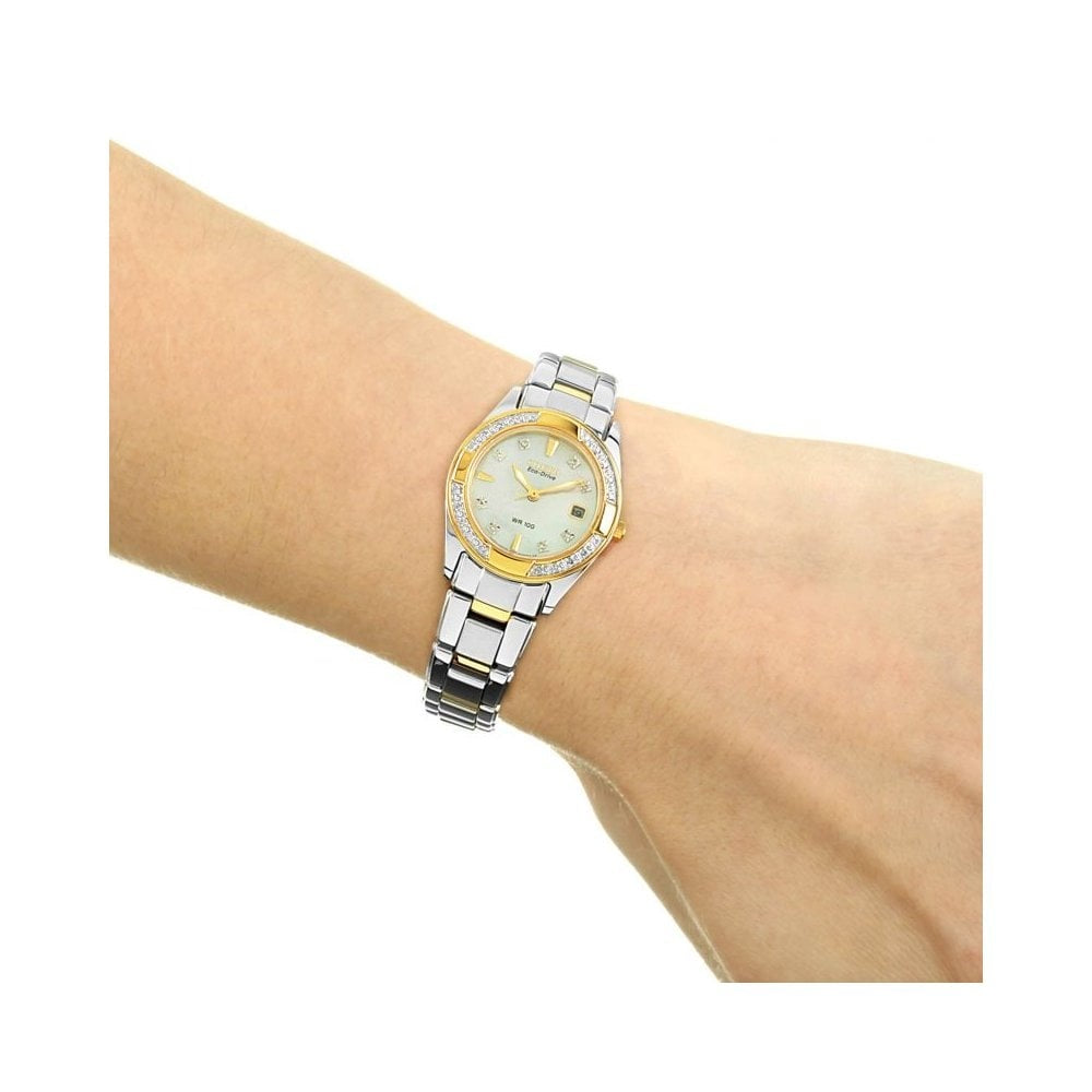 Ladies Citizen Eco-drive Regent Two-tone steel/gold plate Watch