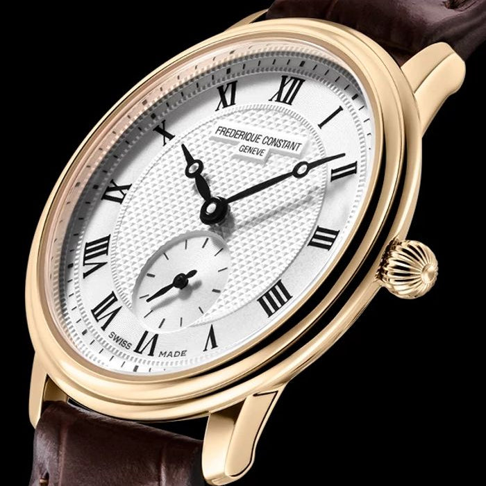 Frederique Constant Classics Slimline Small Seconds Ladies Brown Leather Watch