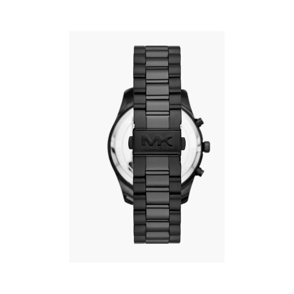 Lexington, Chronograph, Black Dial, Gents Black Stainless Steel Watch