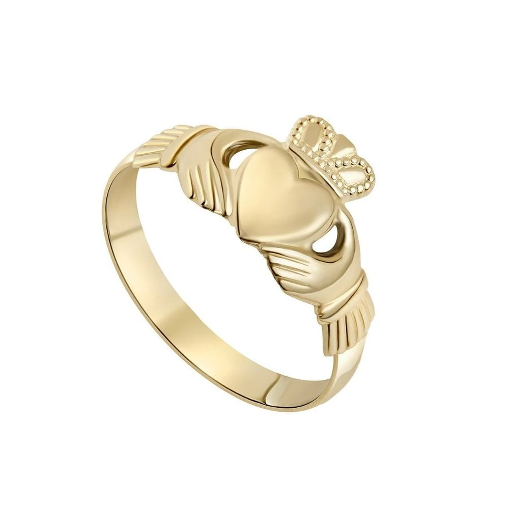 Light Weight Gold Claddagh Ring