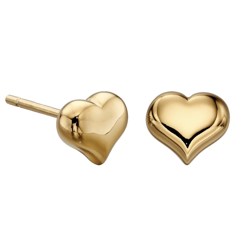 Little Star Aria Gold Heart Stud Earrings 