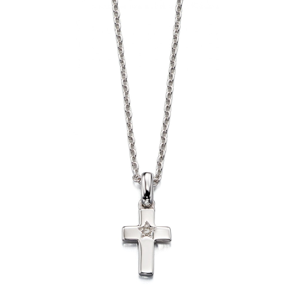 Little Star Grace Sterling Silver Diamond Necklace