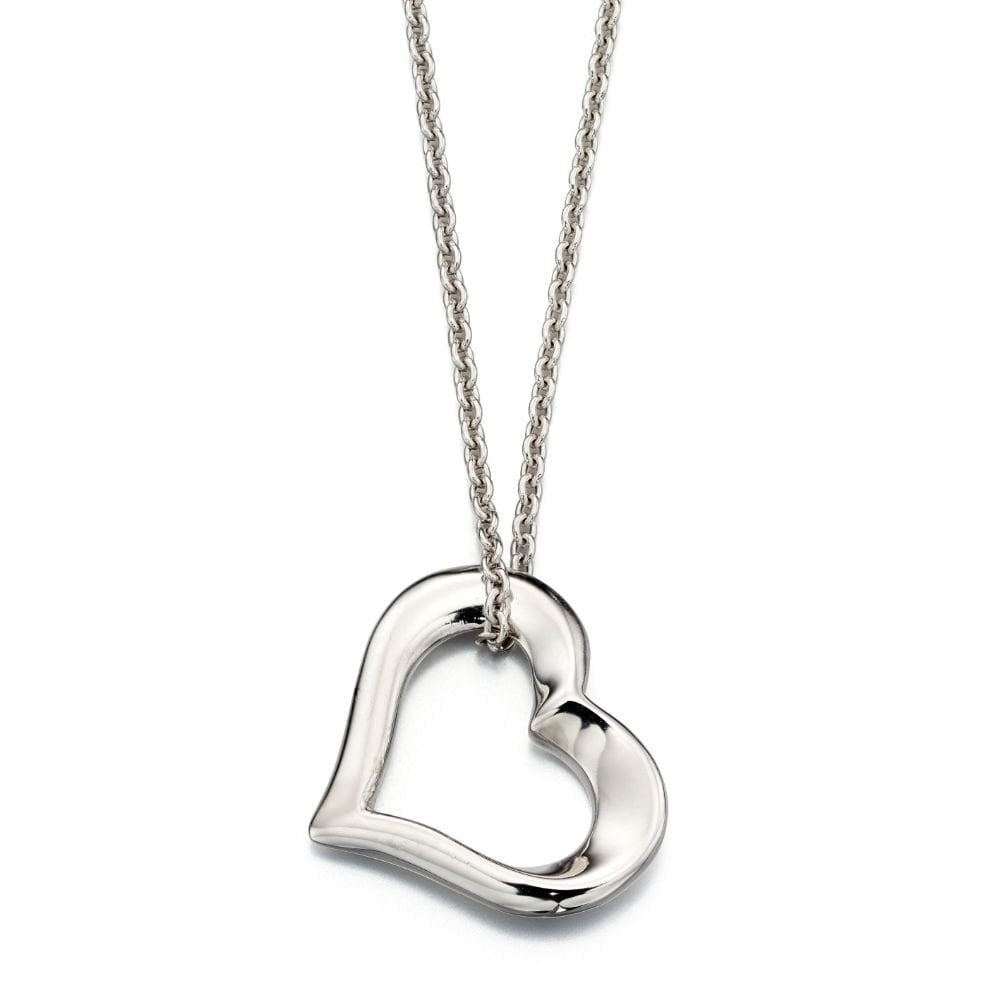 Little Star India Adults Medium Open Heart Pendant and Chain