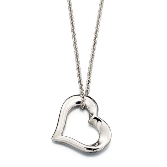 Little Star India Adults Medium Open Heart Pendant and Chain